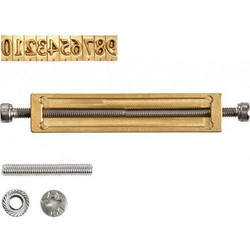 VEVOR Hot Stamp Numbers Brass Stamping Tools 10-Piece Flexible Numbers, Compatible with VEVOR Stamping Machine, 0 to 9, T-Slot Design, with Frame, Hex Wrench, Nuts, Screws, Bracket, and Tweezers