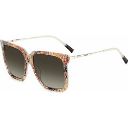 Missoni MIS0107/S Z9K/HA Γυναικεία Γυαλιά Ηλίου Τετράγωνα Κοκάλινα Μεταλλικά Χρυσά Πολύχρωμα με Μαύρο Degradee Φακό