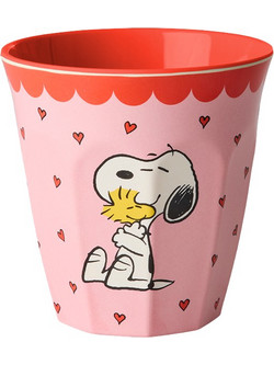 Rice - Melamine Cup with Pink Snoopy Print - Pink - Medium - 250 ml