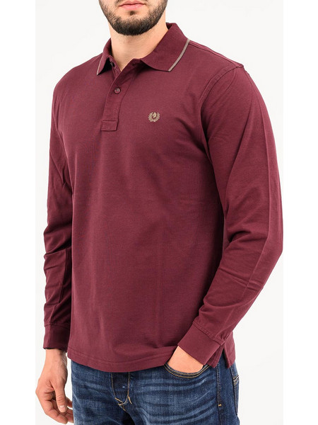 Ascot Ανδρική Μπλούζα Polo Μακρυμάνικη Μπορντό 15487307-43