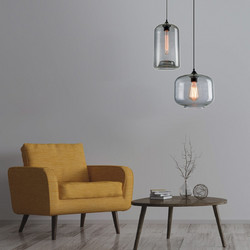 Zambelis Lights Κρεμαστό Φωτιστικό Οροφής Μονόφωτο E27 Γκρι 14101