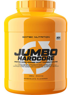 Scitec Nutrition Jumbo Hardcore Chocolate Πρωτεΐνη Ορού Γάλακτος Όγκου Χωρίς Λακτόζη & Γλουτένη 3.06kg