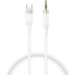 XO Audio adapter Type-C - AUX, 1m, NB-R279B white