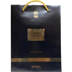 Ajmal, Amber Wood, Ψώνια, Χάρτινη τσάντα αγορών, Χαρτί, Μαύρο