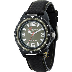 Sector Expander 90 Black and White Dial Black Leather Strap R3251197003
