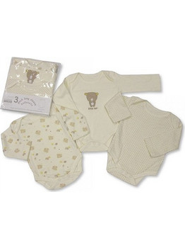 Nursery Time Σετ Φορμάκια Εσώρουχα Μακρυμάνικα Μπεζ BW-602