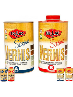 ER-LAC Vernis (A+B) Βερνίκι Επιφάνειας Ξύλου Διαλύτου Satin 2lt