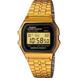 Casio Ανδρικό Ρολόι Χρονογράφος με Χρυσό Μεταλλικό Μπρασελέ A159WGEF-1EF