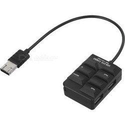 2 σε 1 USB 2 / Micro USB OTG SD / TF Card Reader + USB 2 2-Port Hub - Black Cwxuan