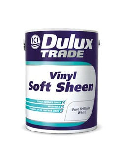 Dulux Vinyl Soft Sheen Σατινέ Πλαστικό Χρώμα Εσωτερικού Χώρου Λευκό 5lt