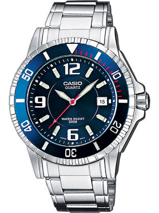 Casio Ανδρικό Ρολόι με Ασημί Μεταλλικό Μπρασελέ MTD-1053D-2AVEF
