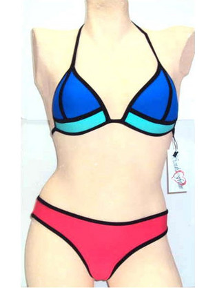 Sandra Fellini Bikini Set Τριγωνάκι με Ενίσχυση Φούξια Royal Blue PS003B
