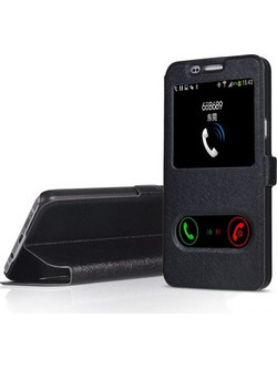 LG G4 (H815) - Δερμάτινη Θήκη Πορτοφόλι Caller ID Book Cover Flip Μαύρο (OEM)