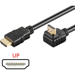 Powertech Καλώδιο HDMI 1.4 Angle 90 HDMI Male to HDMI Male 1.5m Black CAB-H016