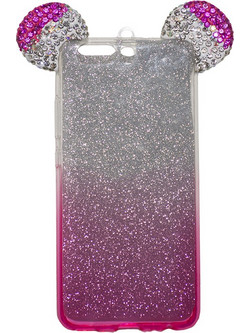 Back Cover Σιλικόνης Glitter Ears As Mickey Ροζ P10