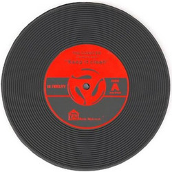 Ρετρό παλαιός δίσκος βινυλίου χρήσιμο σουβέρ κατάλληλο για ποτήρια και ποτά - VSK04 OEM - Κόκκινο