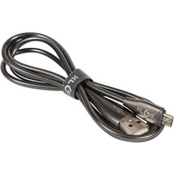KLGO S-90 USB to Micro USB Φόρτισης & Μεταφορά Δεδομένων 1,00m σε Χρώμα Μαύρο