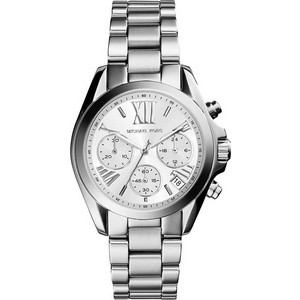 Michael Kors Bradshaw Γυναικείο Ρολόι Χρονογράφος με Ασημί Μεταλλικό Μπρασελέ MK6174