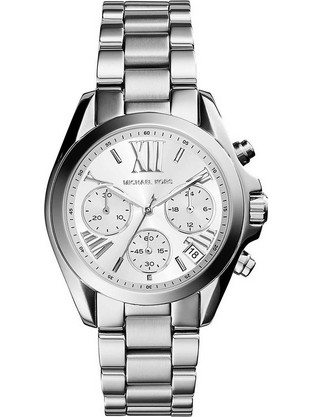 Michael Kors Bradshaw Γυναικείο Ρολόι Χρονογράφος με Ασημί Μεταλλικό Μπρασελέ MK6174