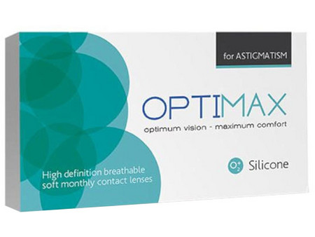 Optimax Silicone Μηνιαίοι Φακοί Επαφής Αστιγματικοί Σιλικόνης Υδρογέλης 3τμχ