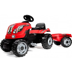 Smoby Farmer XL Ποδοκίνητο Παιδικό Τρακτέρ με Καρότσα Κόκκινο