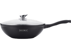 Royalty Line RL-BW28M Wok Αλουμινίου Αντικολλητικό Κεραμική Επίστρωση με Καπάκι 28cm