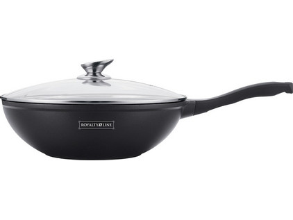 Royalty Line RL-BW28M Wok Αλουμινίου Αντικολλητικό Κεραμική Επίστρωση με Καπάκι 28cm