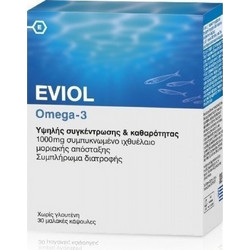 Eviol Omega-3 Ιχθυέλαιο 1000mg 30 Μαλακές Κάψουλες