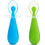 Munchkin Gentle Spoons Σετ Βρεφικά Κουτάλια Σιλικόνης 6m+ Μπλε Πράσινα 2τμχ