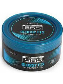 Farcom Men Code 555 Glossy Fix Styling Gel Μαλλιών Ανδρικό Πολύ Δυνατό Κράτημα 250ml