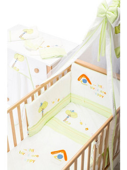 Bebe Stars Little Birds Σετ Κούνιας White 4τμχ
