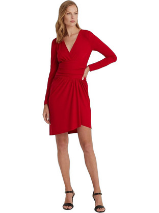 Lauren Ralph Lauren Φόρεμα για Γάμο / Βάπτιση Κρουαζέ Κόκκινο 250918987002