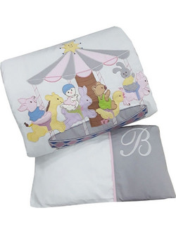 Beboulino Carouzel Σετ Κούνιας White/Grey 3τμχ