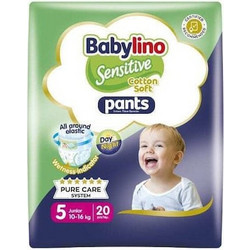 Babylino Sensitive Pants Cotton Soft Πάνες Βρακάκι Nο5 10-16kg 20τμχ