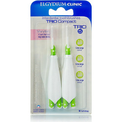 Elgydium Trio Compact 5 Σετ Μεσοδόντια Βουρτσάκια Πράσινα 6τμχ