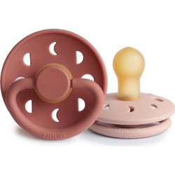 Frigg Moon Phase Πιπίλες Καουτσούκ 0-6m Blush Blush Powder 2τμχ