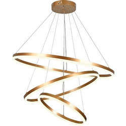 InLight Κρεμαστό Φωτιστικό Οροφής Τρίφωτο LED με Ρυθμιζόμενο Λευκό Φως Χρυσό 6095-A-Golden