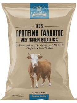 Farmer Proteins Πρωτεΐνη Ορού Γάλακτος Isolate 92% Γράμμωσης Χωρίς Γλουτένη 100gr