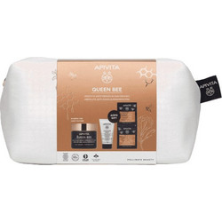 Apivita Queen Bee Light Cream 50ml + Milk Cleanser 3 in 1 50ml + Mask 2x8ml