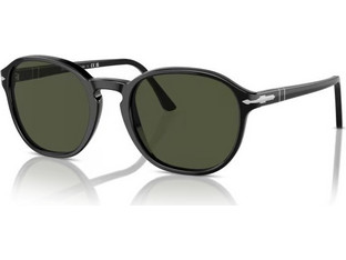 Persol PO3343S 95/31 Ανδρικά Γυαλιά Ηλίου Τετράγωνα Κοκάλινα Μαύρα με Μαύρο Polarized Φακό