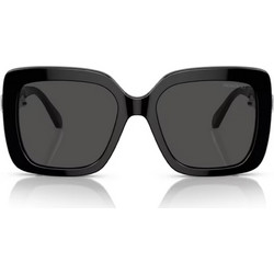 Swarovski SK6001 100187 Γυναικεία Γυαλιά Ηλίου Τετράγωνα Κοκάλινα Μαύρα με Μαύρο Polarized Φακό