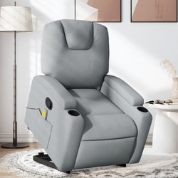 vidaXL Πολυθρόνα Μασάζ Γκρι 3204380