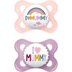 Mam I Love Mummy Ανατομική Ορθοδοντική Πιπίλα Σιλικόνης 6-16m Ροζ Μωβ