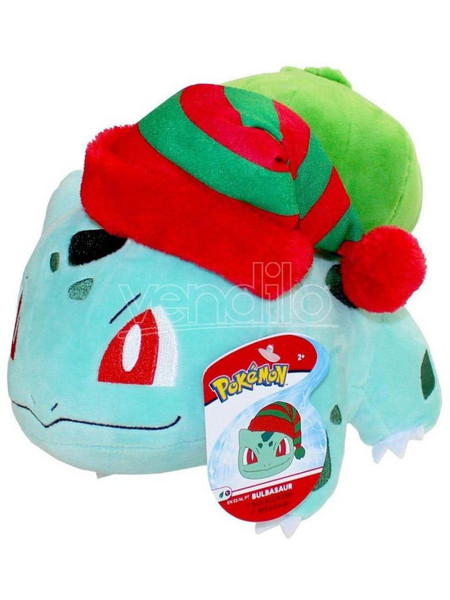 Jazwares Pokemon Winter Bulbasaur with Christmas Hat 20cm