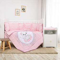 Lorelli Trend Plus Little Bear Σετ Κούνιας Pink 8τμχ