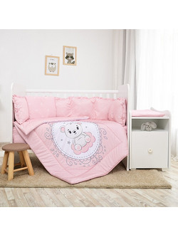 Lorelli Trend Plus Little Bear Σετ Κούνιας Pink 8τμχ