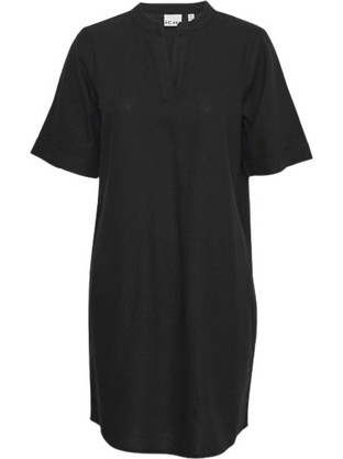 Ichi Mini Καλοκαιρινό Καθημερινό Φόρεμα Μαύρο 20119500-194008