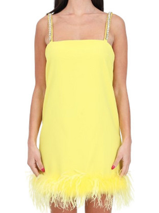 Pinko Mini Καλοκαιρινό Βραδινό Φόρεμα Κίτρινο 102949A1N0-H17