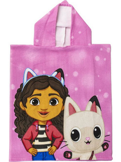 Cerda Gabby's Dollhouse Παιδικό Πόντσο Θαλάσσης Microfiber Ροζ 50x115cm 2200010142