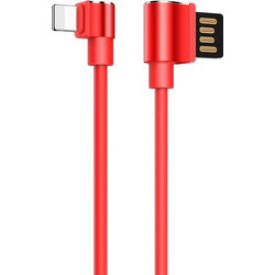 Hoco U37 Angle 90° USB-A to Lightning Cable 1.2m Red